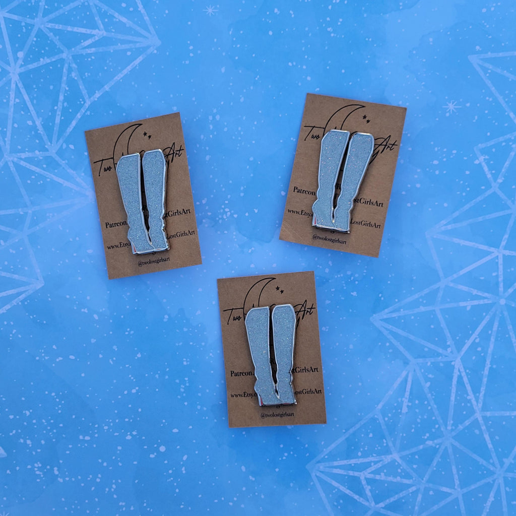 Silver Lover Boots Pin