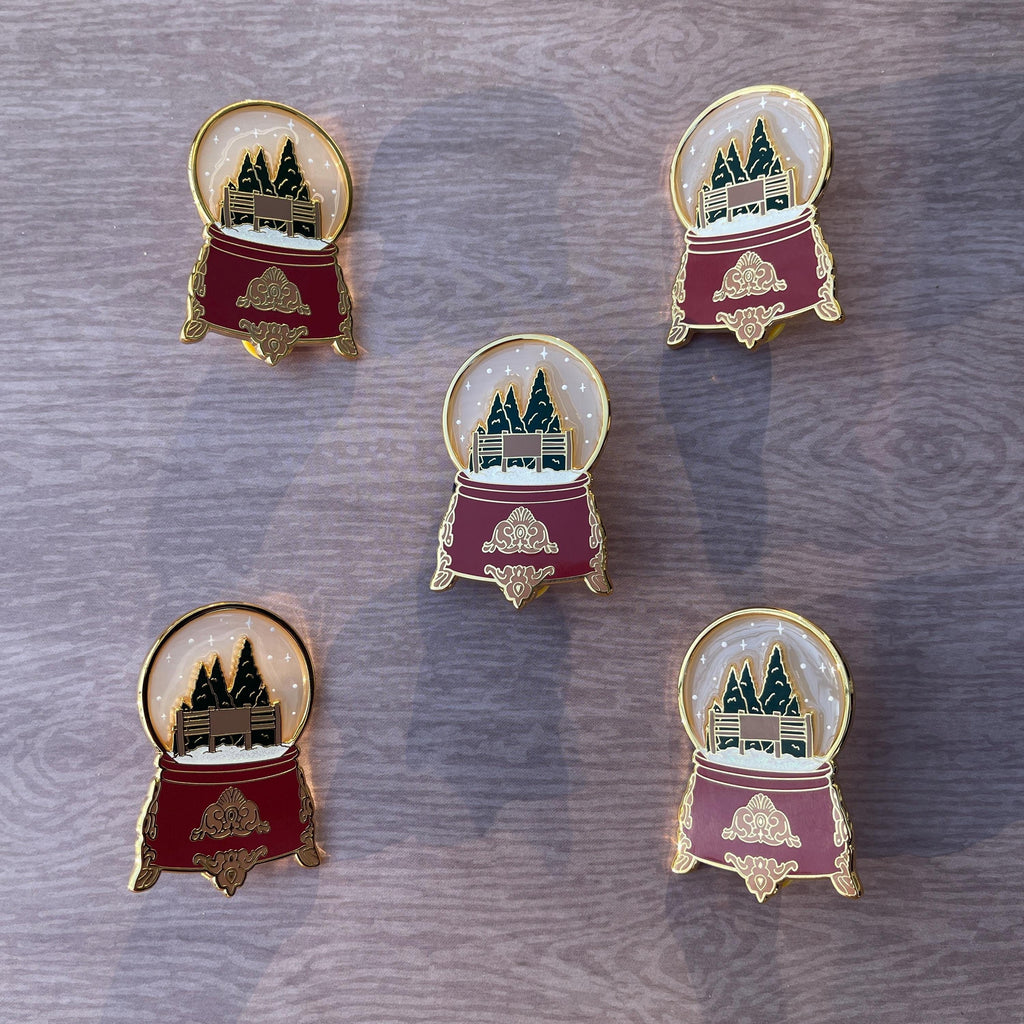 Christmas Tree Farm Snow globe Pin