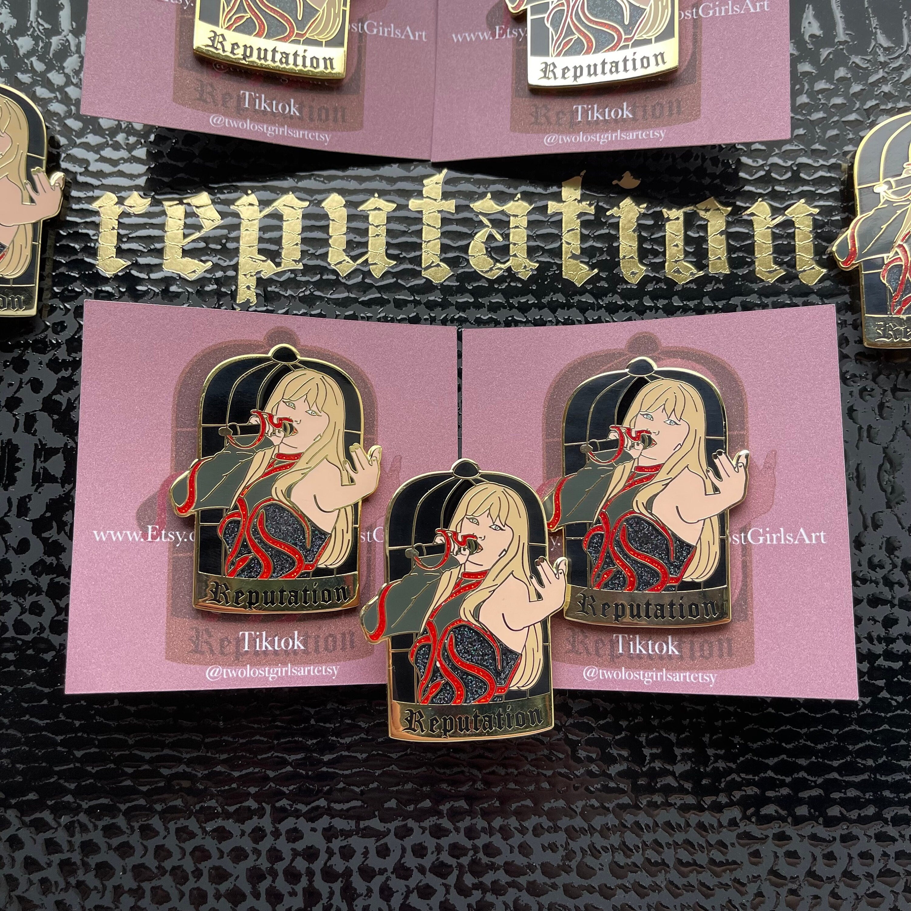 Reputation 2in Glitter Pin