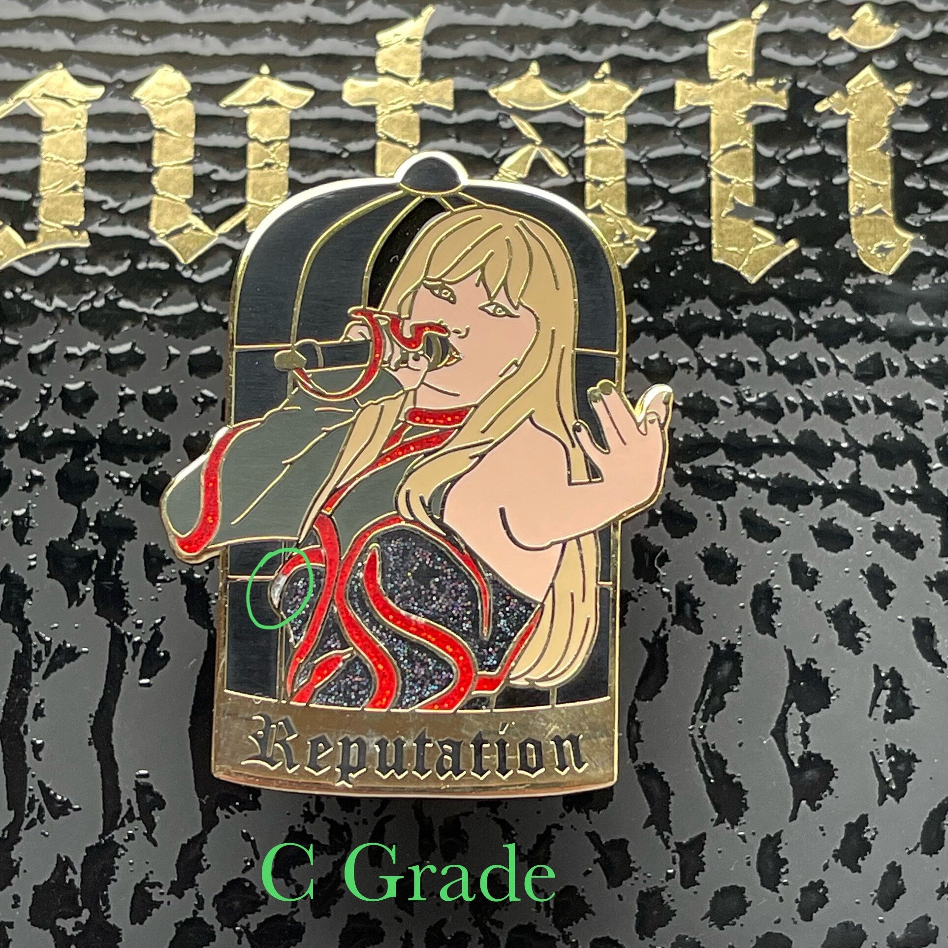 Reputation 2in Glitter Pin