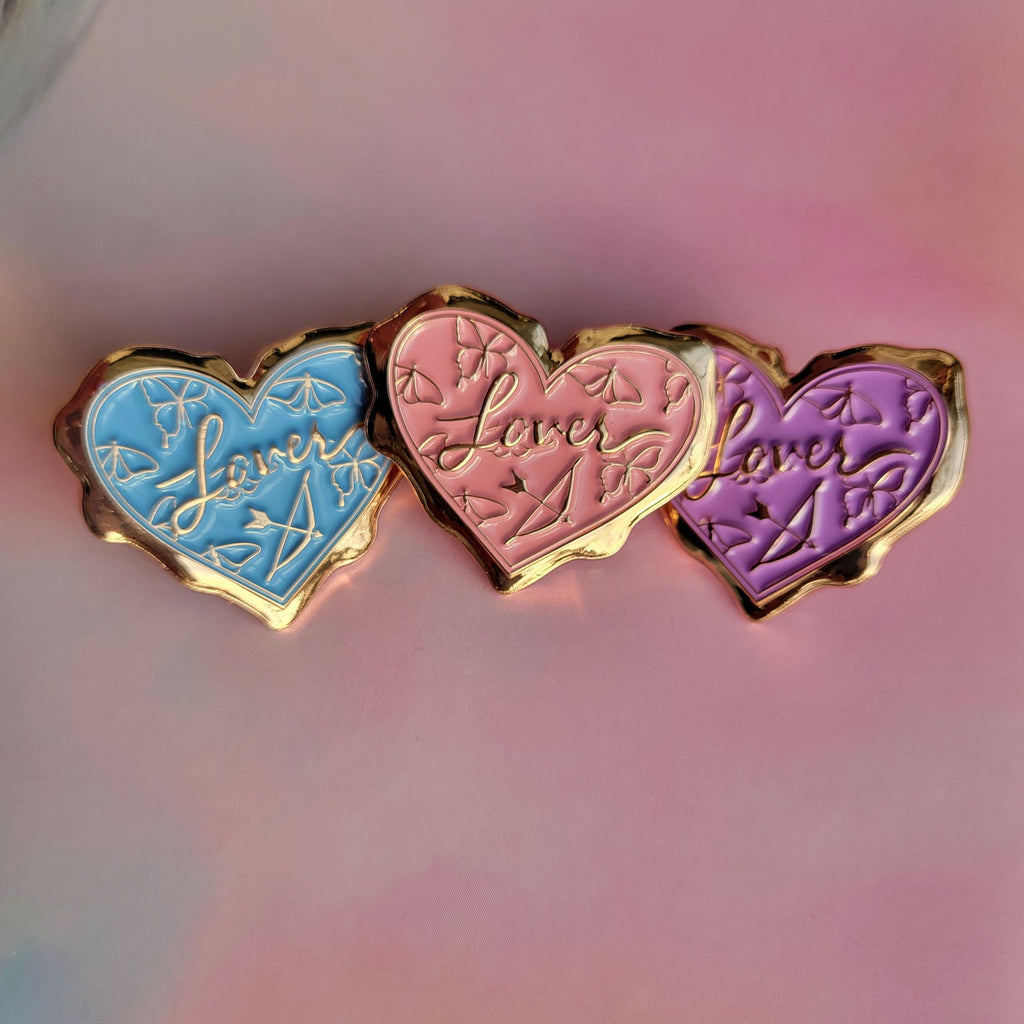 Lover 3D wax seal enamel pin.