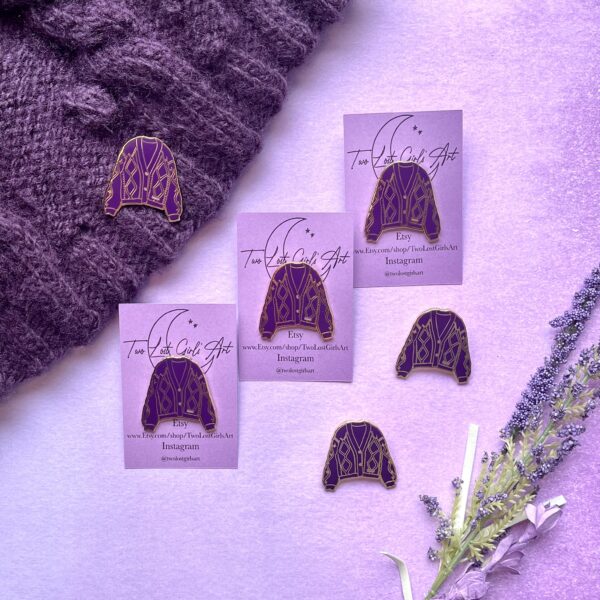 Speak Now Purple Cardigan Hard Enamel Pin - Image 4