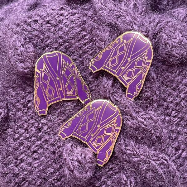 Speak Now Purple Cardigan Hard Enamel Pin - Image 3